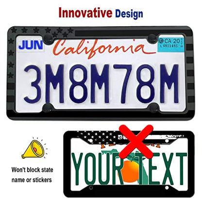 Silicone License Plate Frames American Flag