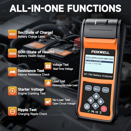BT780 Battery Tester with Printer 24v