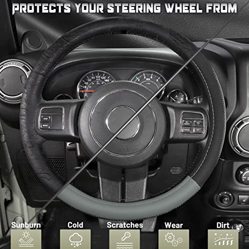 Car Steering Wheel Cover for F150 Tundra Range Rover 15.5"