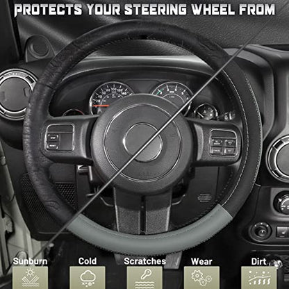 Car Steering Wheel Cover for F150 Tundra Range Rover 15.5"