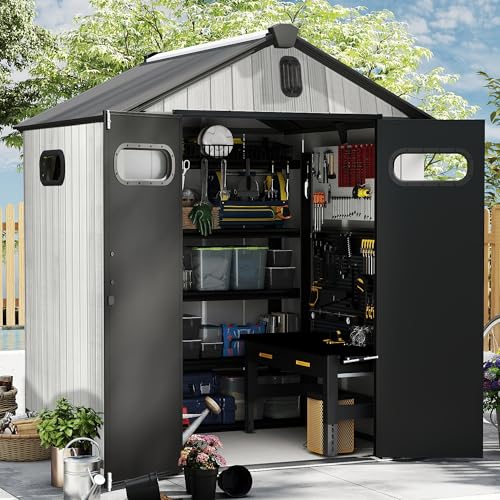 Domi 6x6 FT Resin Outdoor Storage Shed