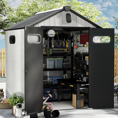 Domi 6x6 FT Resin Outdoor Storage Shed
