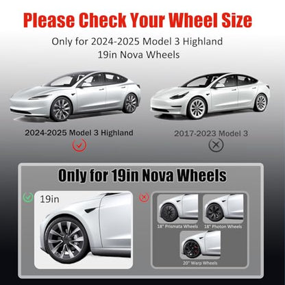 Rim Protector for Tesla 2024 2025 2026 Model 3 Highland 19 Inch Nova Wheels Cover All