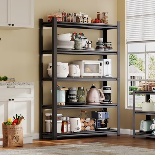 72H Metal Kitchen Storage Shelves (5 Count)