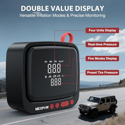 Tire Inflator Portable Air Compressor 150PSI 12V DC
