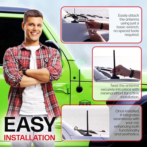 Short Rubber Antenna for Jeep Wrangler JK