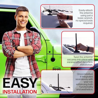 Short Rubber Antenna for Jeep Wrangler JK