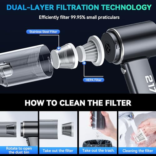 Car Vacuum Cordless Portable with Brushless Motor