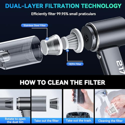 Car Vacuum Cordless Portable with Brushless Motor