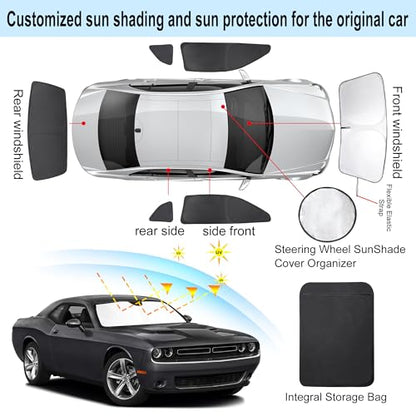 Window Shades for Dodge Challenger 2015 (6 Count)