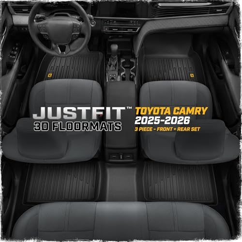 JustFit™ 3D Custom Fit Floor Mats for Toyota Camry 2018 2019 2020 2021 2022 2023 2024