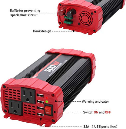 500W Car Power Inverter