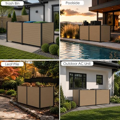 50" W x 48" H Outdoor Privacy Screen with Aluminum Posts