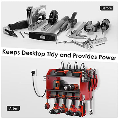 Wall Mount Modular Tool Charging Organizer