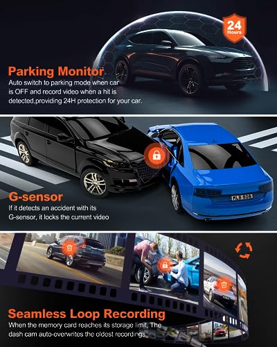D21 Dash Cam Real 4K Dash Camera Front 5G WiFi GPS