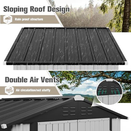 Metal Outdoor Storage Shed 6 x 4 FT Metal Shed with Lockable Door