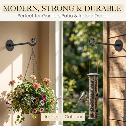 Plant Hangers Outdoor or Indoor Heavy Duty Wall Bracket Hooks (2 Count)