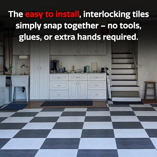 SnapLock GarageDeck 12"x12" Interlocking Garage Floor Tiles (24 Count)