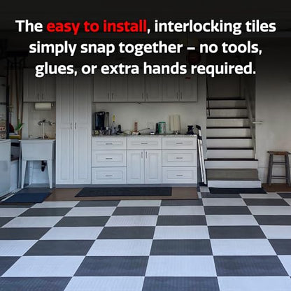 SnapLock GarageDeck 12"x12" Interlocking Garage Floor Tiles (24 Count)