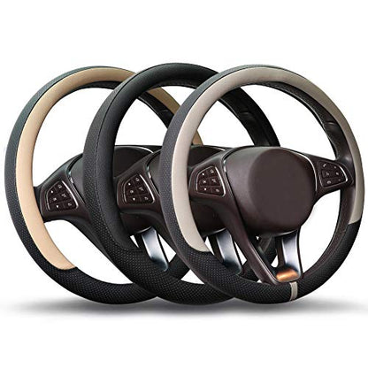 Breathable Car Steering Wheel Cover 15 inch Auto Universal Leather Wrap Non