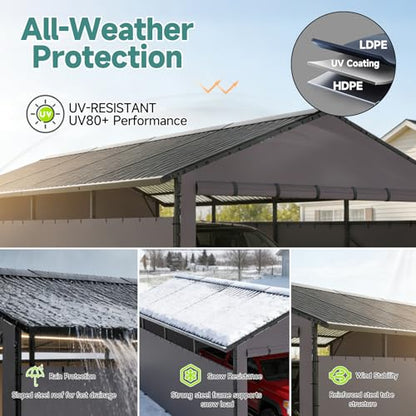 Redlife 11x22 FT Metal Carport