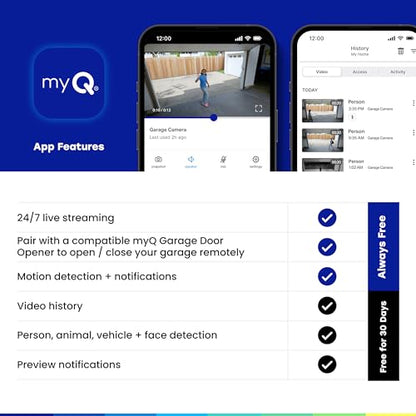myQ Smart Garage Security Camera
