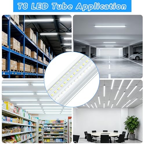 10PCS 8FT LED Shop Lights 120W 19200LM 6500K T8 V (10 Count)