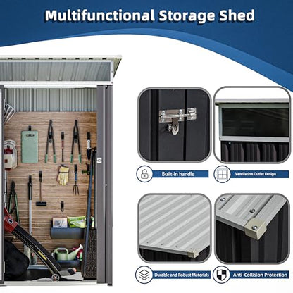 JY QAQA 5x3 FT Outdoor Garden Storage Shed
