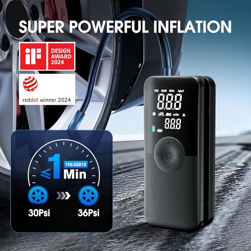 Cordless Tire Inflator Portable Air Compressor