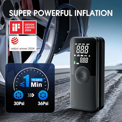 Cordless Tire Inflator Portable Air Compressor