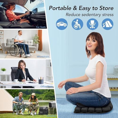 3D Air Inflatable Travel Seat Cushion for Pressure Relief Support