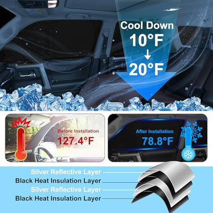 Window Shades for Dodge Challenger 2015 (6 Count)