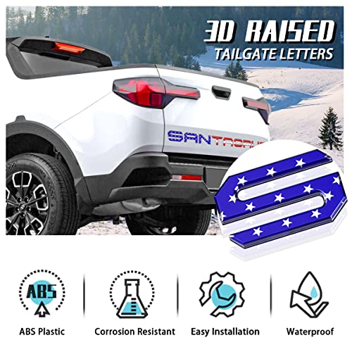 Tailgate Inserts Letters Compatible for 2022 2023 2024 2025 Santa Cruz 3D Raised & Strong Adhesive Decals Letters Rear Emblem Decal Sticker Compatible for Santa Cruz Accessories
