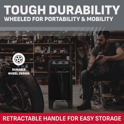 Wheeled 10A Car Battery Charger & Maintainer