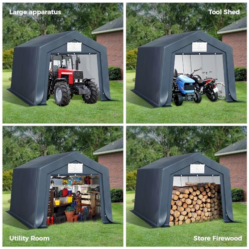 10x15 ft Storage Shelter Shed Portable Outdoor Carport Garage