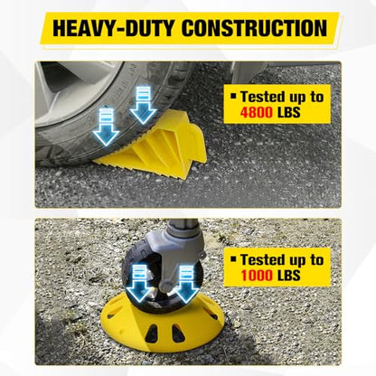 Trailer Tongue Jack Wheel Chocks and Dock Kit (3 Count)