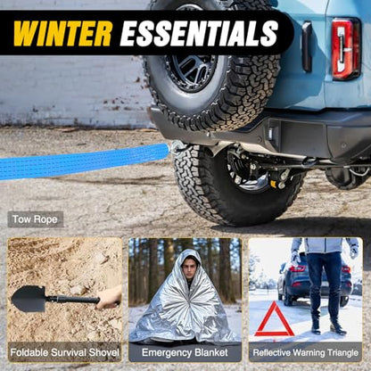 Car Roadside Emergency Kit with Jumper Cables Air Compressor