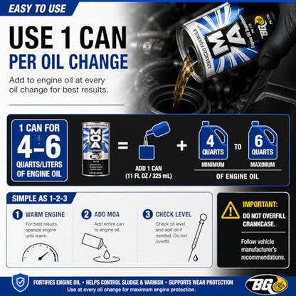 BG Advanced Formula MOA PN 115 Motor Oil Additive (66 Fl Oz)