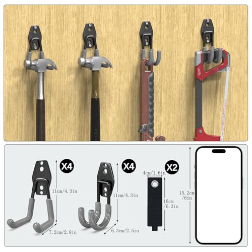 Garden Hose Holder Wall Mount 4 Pack 2.8 Inch (8 Count)