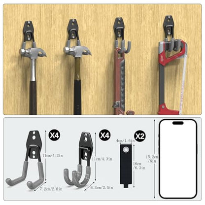 Garden Hose Holder Wall Mount 4 Pack 2.8 Inch (8 Count)