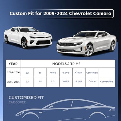10 Layers Car Cover Custom Fit for Chevy Camaro