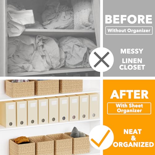 9 Pack Bed Sheet Organizers and Storage (9 Count)