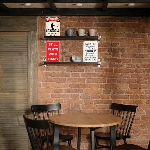 Funny Vintage Plays with Cars Metal Sign Garage Man Cave Home Bar Decor 8x12 Inch