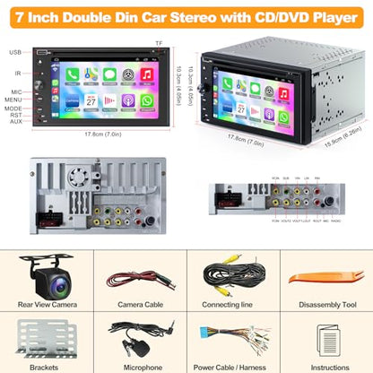 Double Din Car Stereo with CD