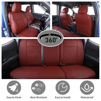 Tacoma Seat Covers Custom Fit for Toyota Tacoma 2016 2017 2018 2019 2020 2021 2022 2023 Double Cab