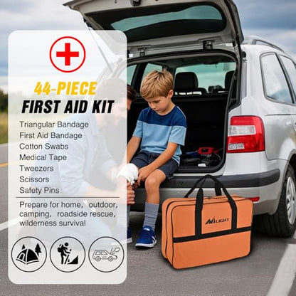 Car Roadside Emergency Kit with Jumper Cables Car Repair Tool Set
