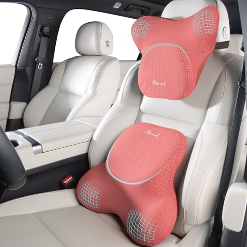 Car Lumbar Support Pillow and Neck Headrest Pillow for Office Chair