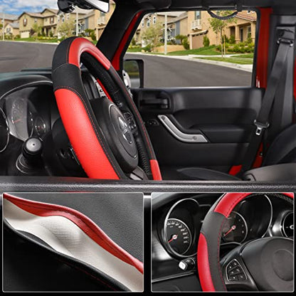 Car Steering Wheel Cover for F150 Tundra Range Rover 15.5"