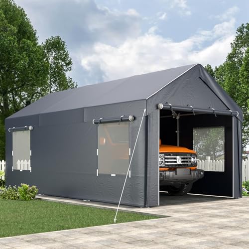 Carport 10' x 20' Heavy Duty Carport with Roll