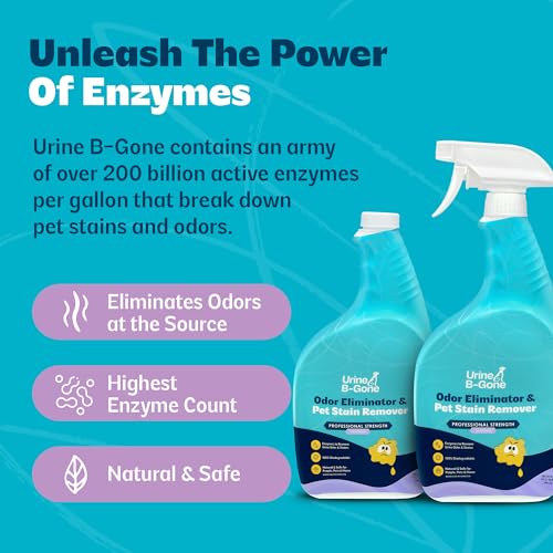 Urine B Gone Enzyme Cleaner for Human & Pet Urine (64 Fl Oz)